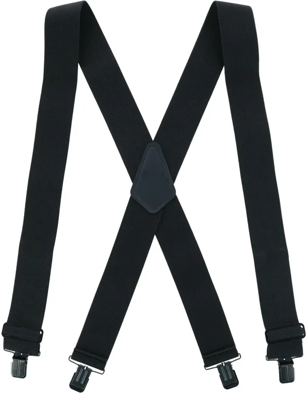 Big & Tall Solid Color X-back Clip-end Suspenders