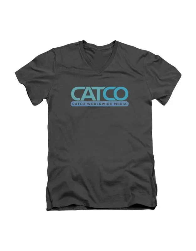 Supergirl Catco Logo Short Sleeve V Neck Premium Cotton T-shirt