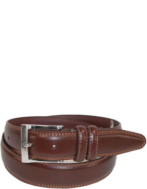 Big & Tall Pebble Grain With Feather Edge Dress Belt