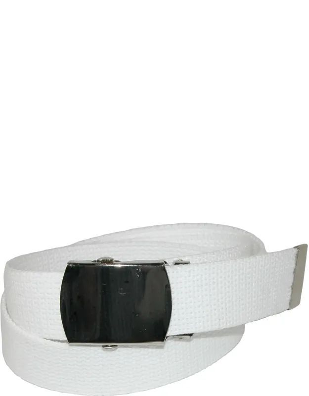 Cotton Belt With Nickel Finish Buckle (pack Of 3)