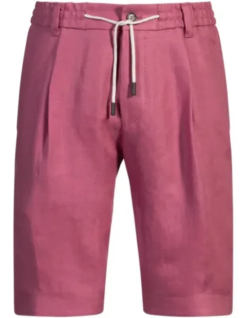 Wrinkle-resistant Linen Tapered-fit Shorts