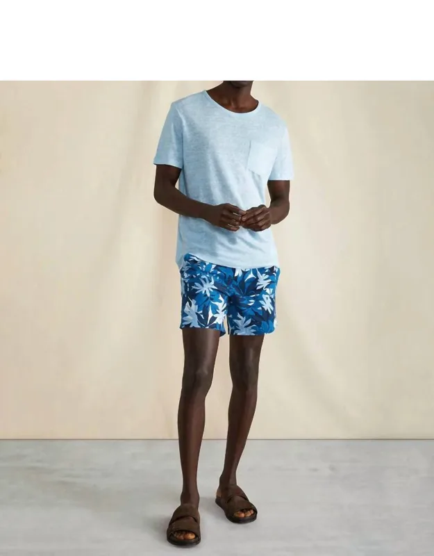 Elastic Calder 6" Swim Trunks - Quick Drying, Adjustable Drawstring