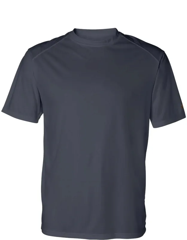 B-core Sport Shoulders T-shirt, 100% Polyester Moisture-management/antimicrobial Performance Fabric, Self-fabric Collar