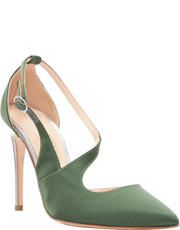 Nanda Satin D'orsay Heel Pointy Pumps