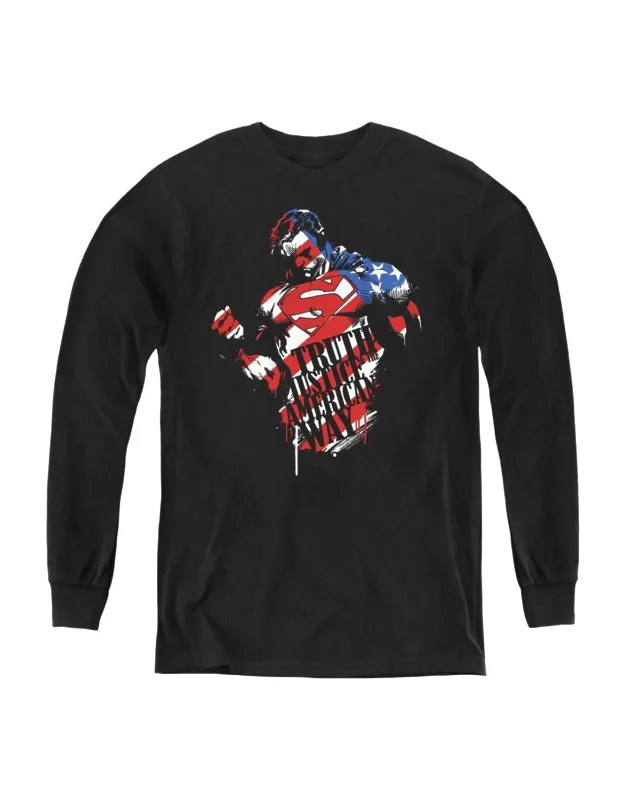Superman The American Way Long Sleeve Tee