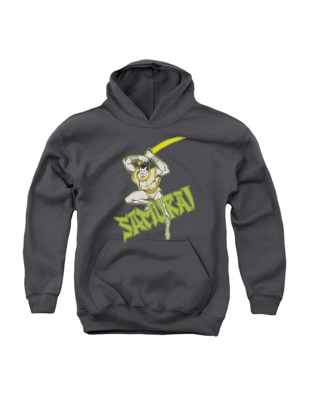 Dc Comics Samurai Youth Pull Over Hoodie - Stylish For Everyday Wear, 50% Cotton And 50% Polyester