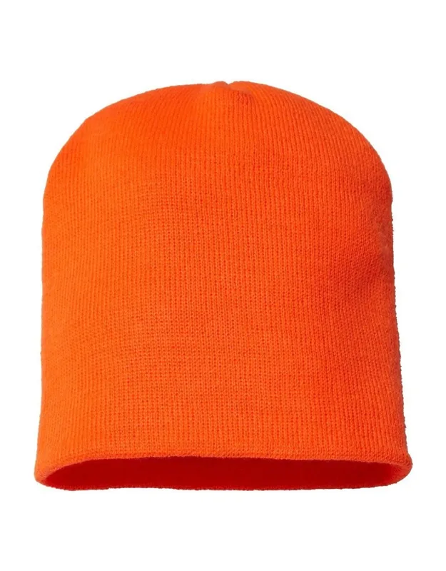Beanie 100% Acrylic 8 1/2" Knit
