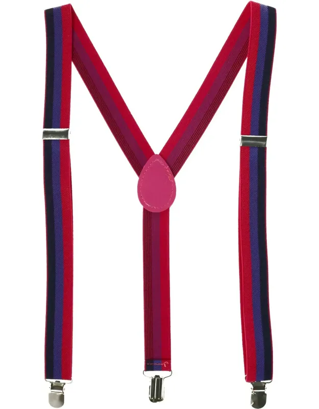Striped Bi Pride Suspenders
