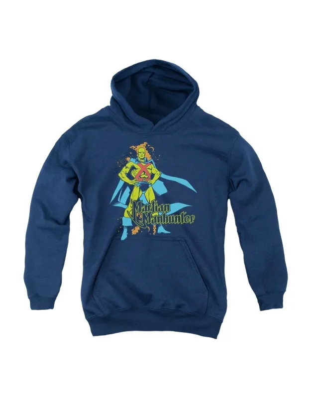 Dc Comics Martian Manhunter Youth Pull Over Hoodie - Stylish And Great For Everyday Wear