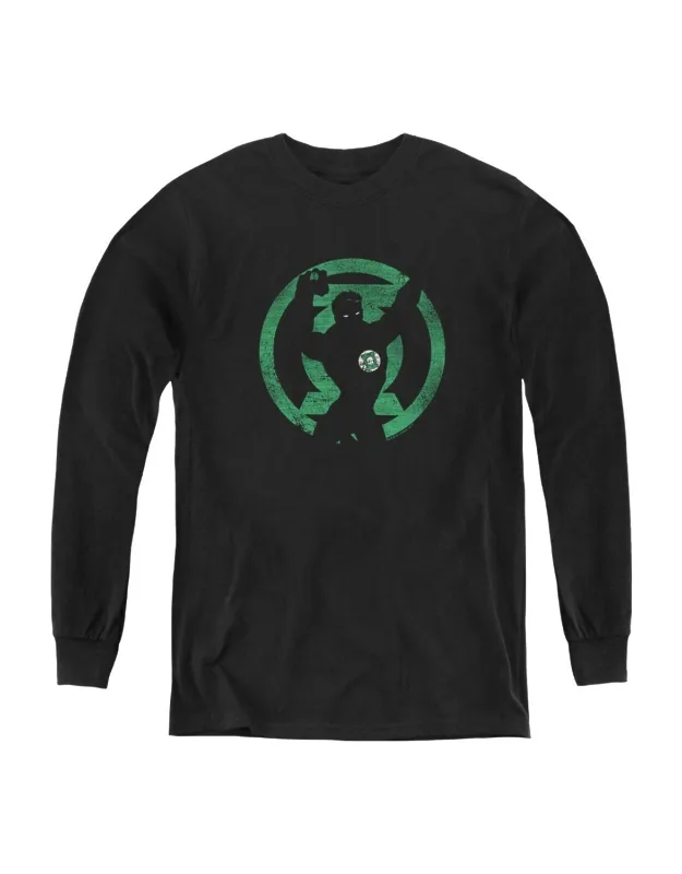 Dc Comics Gl Symbol Knockout Long Sleeve Tee