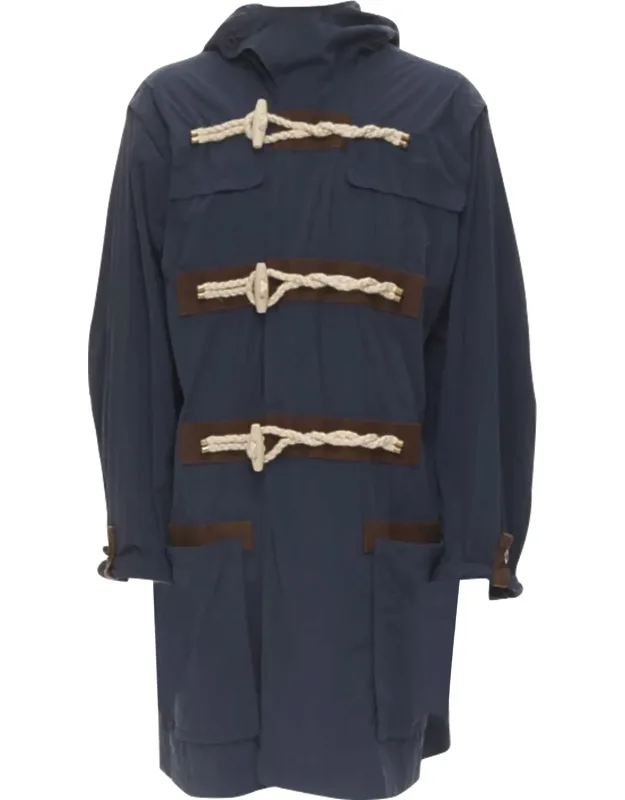 Rope Wood Toggle Button Parka Jacket