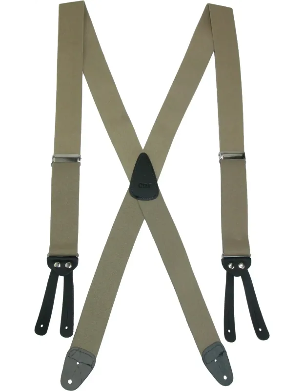 Elastic Basic X-back Button-end Suspenders