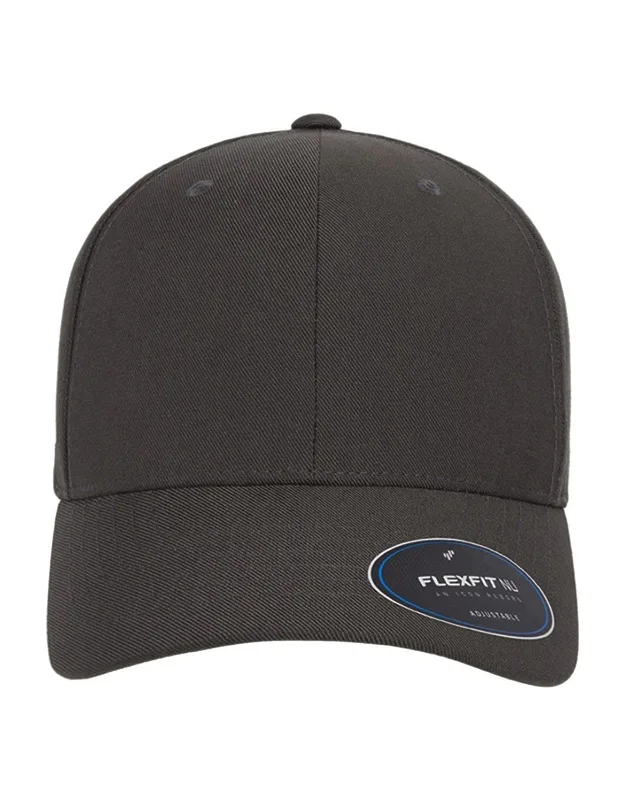 Flexfit Nu Adjustable Cap With Permacurv Visor And Snapback Closure