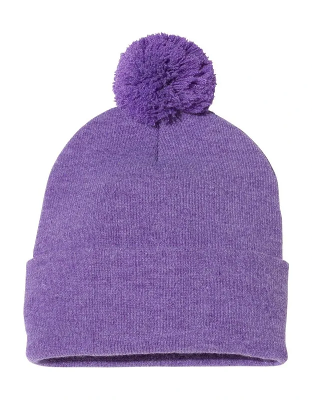 Pom-pom 12 Knit Beanie - 100% Acrylic, 12" Knit