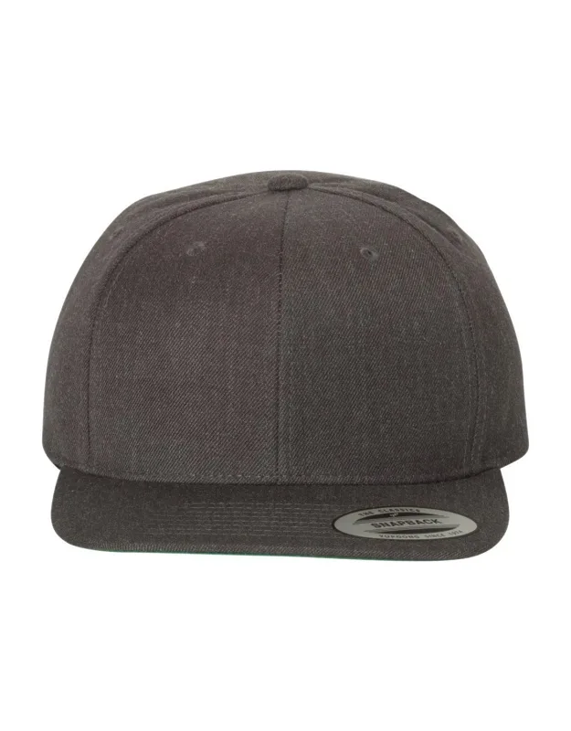 _flat Bill Snapback Cap With Green Undervisor_