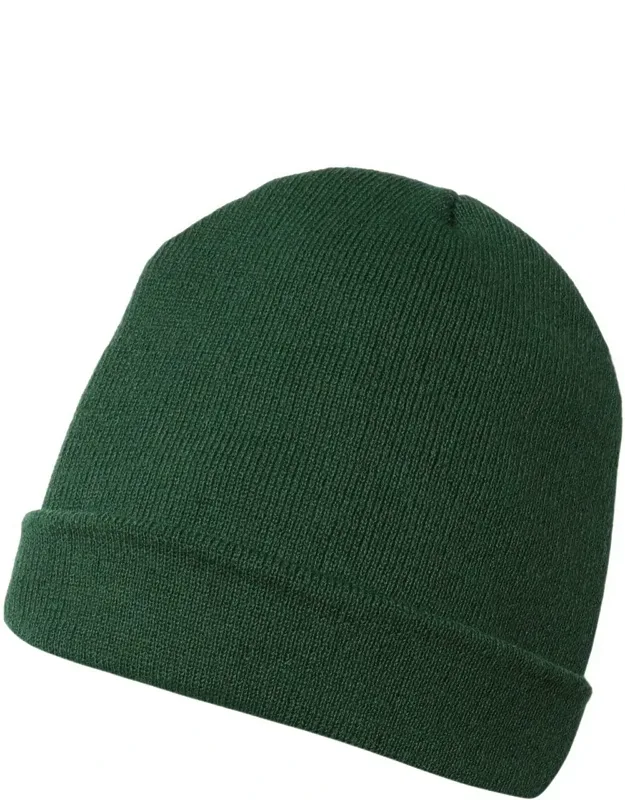 Cuffed Beanie 12" Knit, Made In The Usa