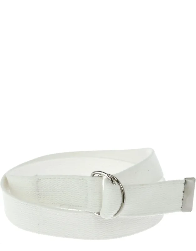 Cotton Web Belt With D Ring Buckle - Durable Cotton, Fully Adjustable Up To 48 Inches