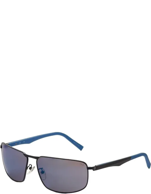 63 Mm Matte Blue Sunglasses