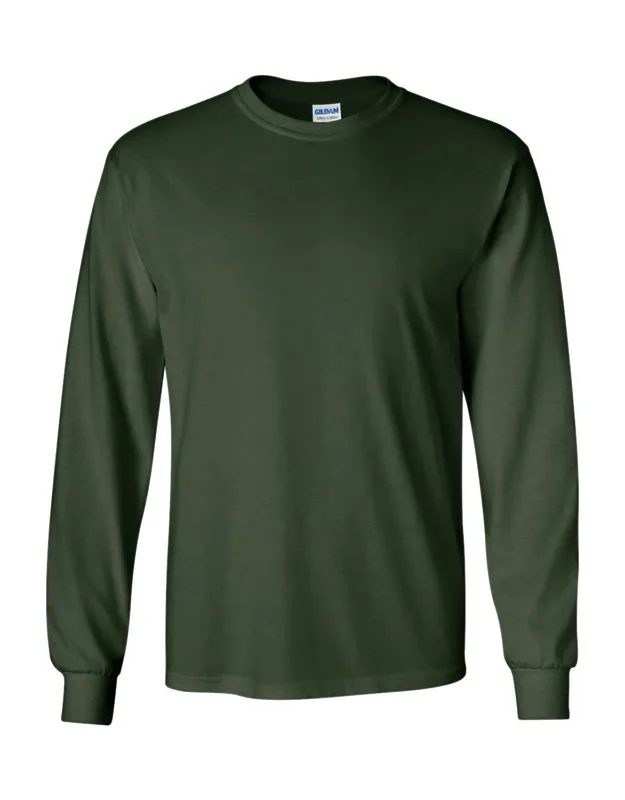 Gildan Ultra Cotton Long Sleeve T-shirt, Heavyweight Fabric, Classic Fit