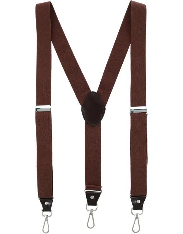 1.375 Inch Wide Suspenders With Drop Tab Swivel Hook Ends