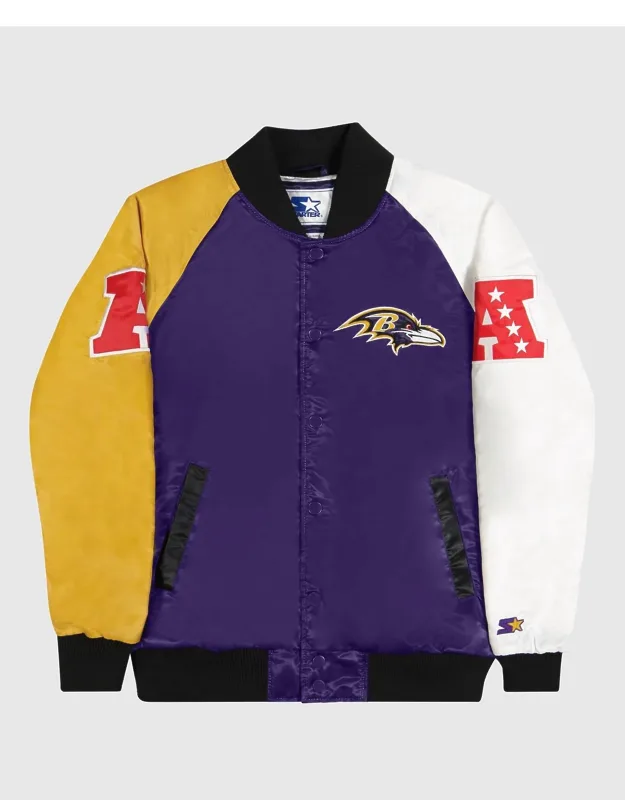Baltimore Ravens Varsity Satin Full-snap Jacket