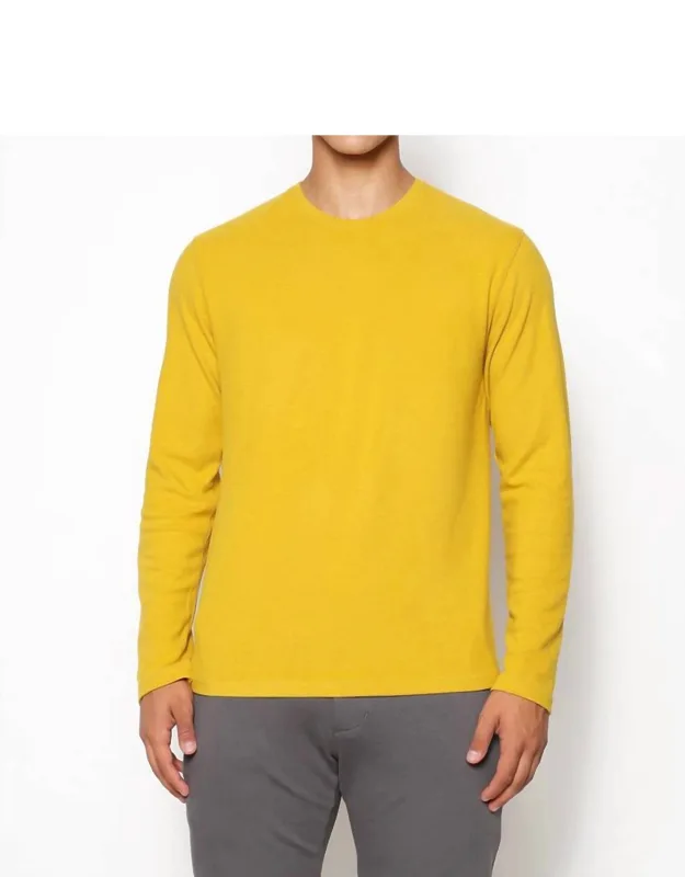Stretch Knit Long Sleeve Crew Pullover