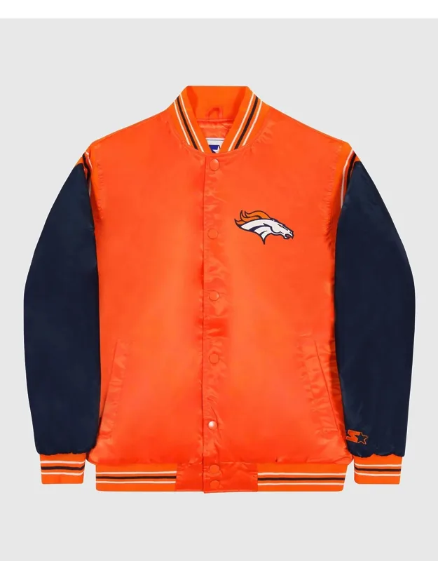 Denver Broncos Varsity Satin Full-snap Jacket