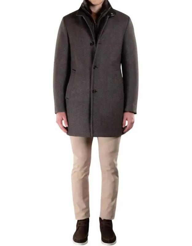 Herringbone Down Coat