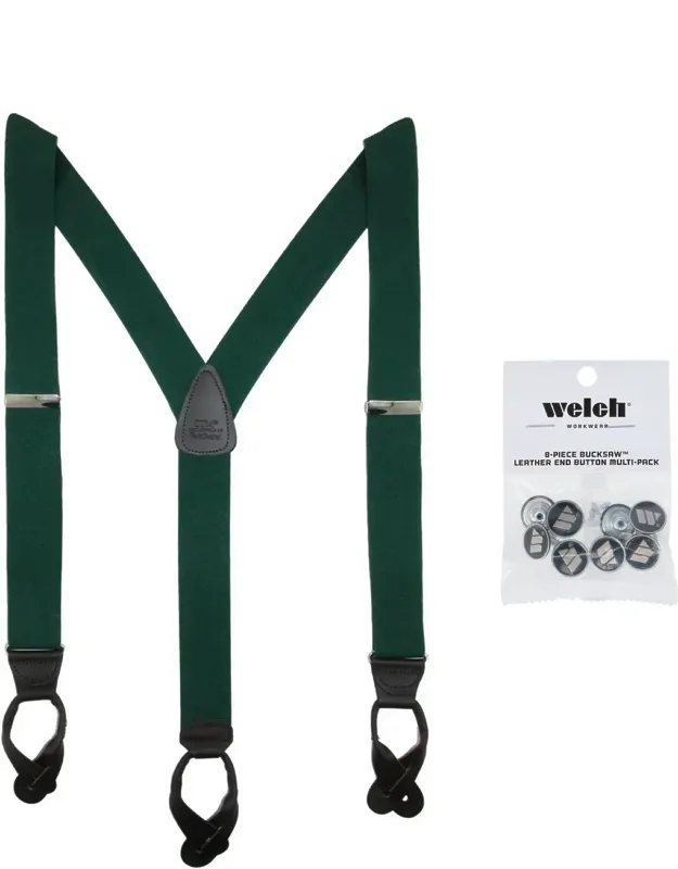 Elastic Button End Dress Suspender With Adjustable Length And Y-back Style