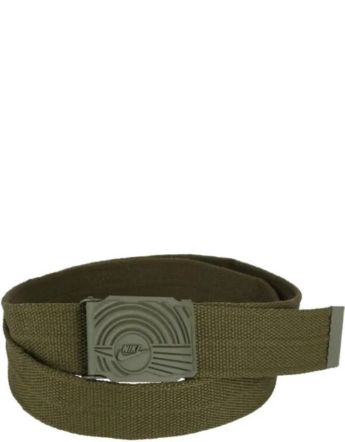 Ribbed Web Belt With Dunk Inspired Buckle