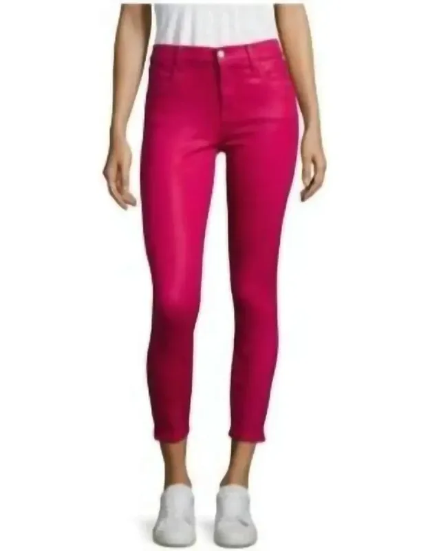 Coated High Rise Skinny Jeans