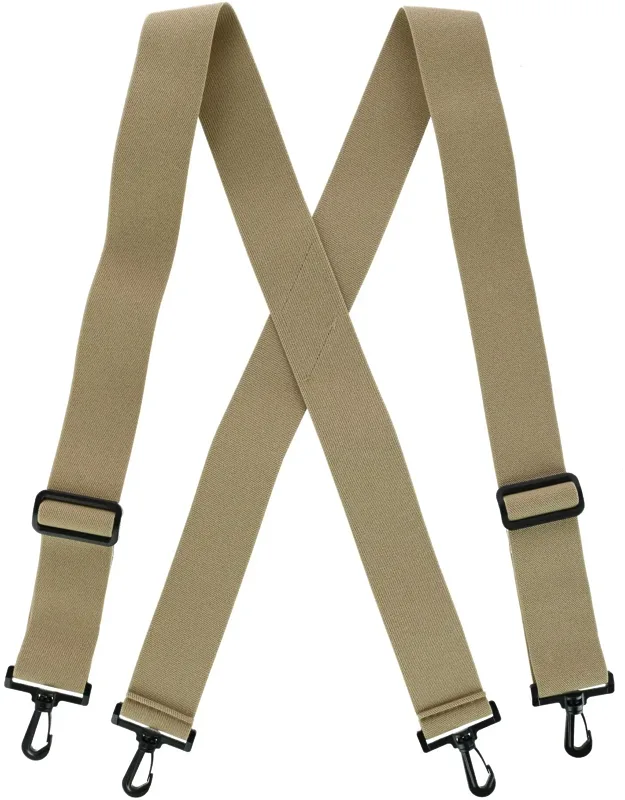 Big & Tall Elastic X-back Suspenders With Plastic Hook Ends