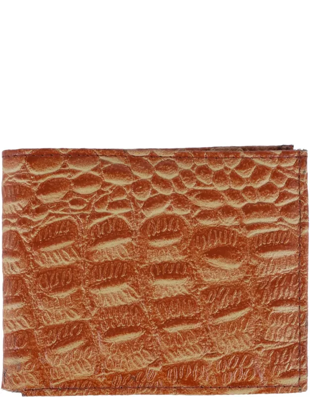 Alligator Print Bifold Wallet