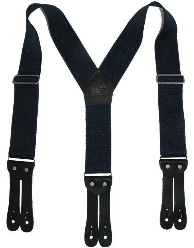 Elastic Button-end Y-back 2 Inch Work Suspenders