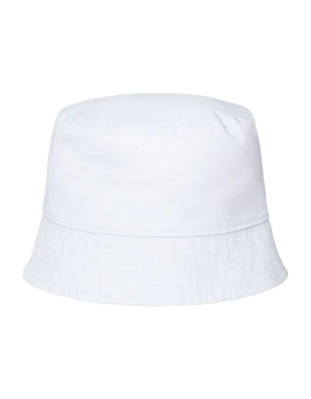Sustainable Bucket Hat With Sewn Eyelets And Short Brim