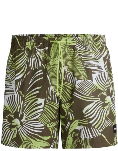 Fully Lined Swim Shorts With Seasonal Print