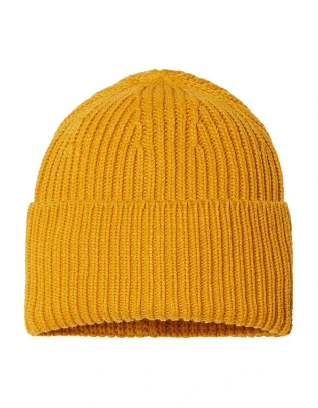 Atlantis Headwear Sustainable Chunky Rib Cuffed Beanie With Grs Certification And Qr Code Traceability