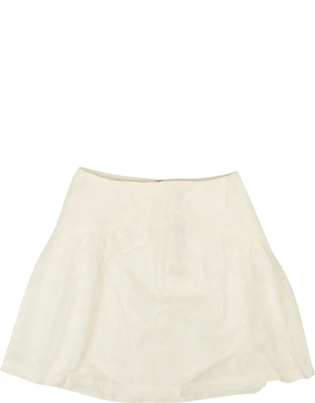 Cotton Eyelet Mini Skirt