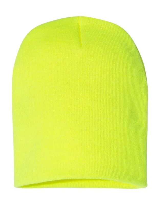 Short Beanie - Hypoallergenic Acrylic, 8 1/2" Length