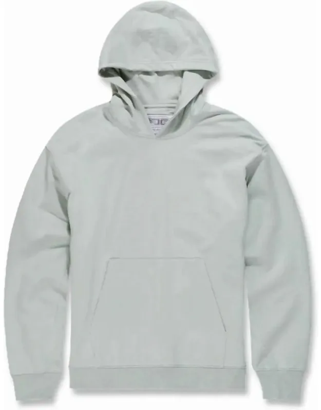 Summer Breeze Pullover Hoodie In Greenland With Kangaroo Pouch Pocket And Ribbed Cuffs
