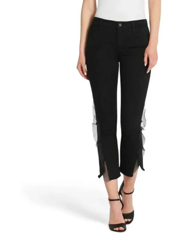 Mid Rise Skinny Crop Jeans