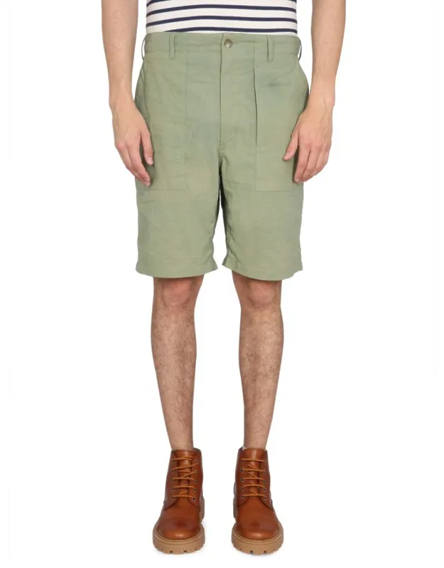 Button Closure Bermuda Shorts