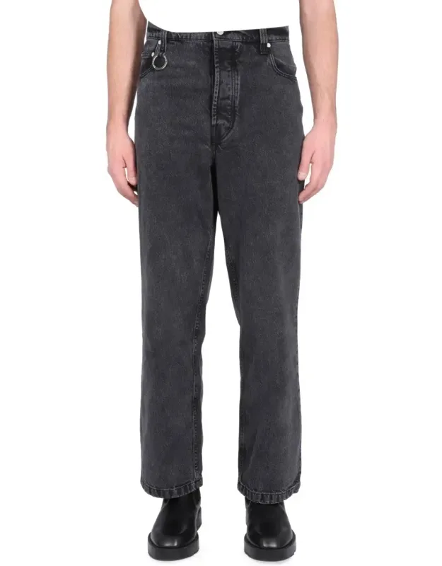 High-waisted Straight-leg Jeans