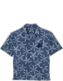 Denim Shirt Printed Starfish