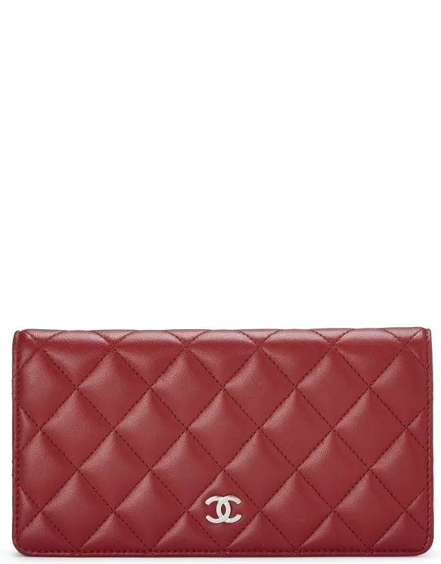 Quilted Lambskin Long Wallet