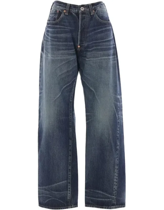Jeans With Washed Effect And Classic Five-pocket Design