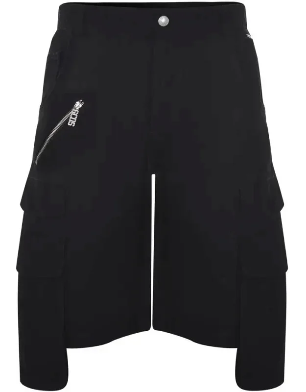 Gcds Cargo Shorts With Logo Button And Zip Closure