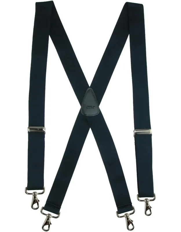Elastic Solid Color X-back Suspenders With Swivel Hook Ends