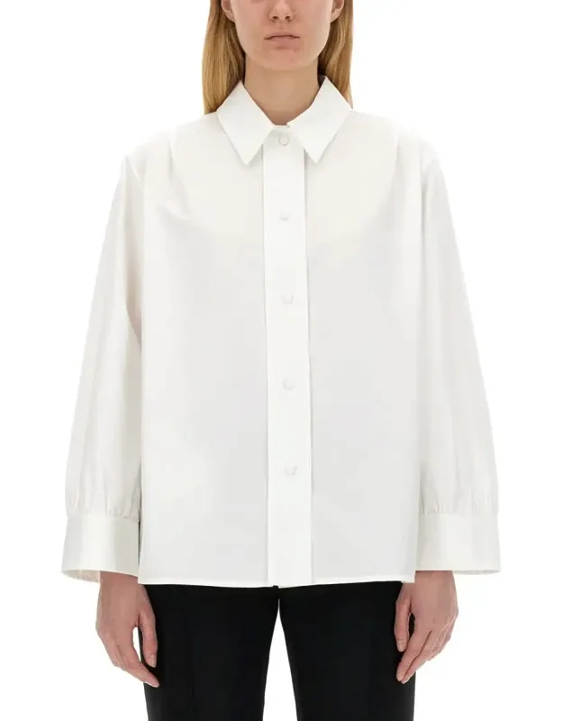 Cotton Shirt With Pointed Collar
