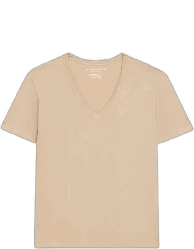 Relaxed Cotton V-neck T-shirt